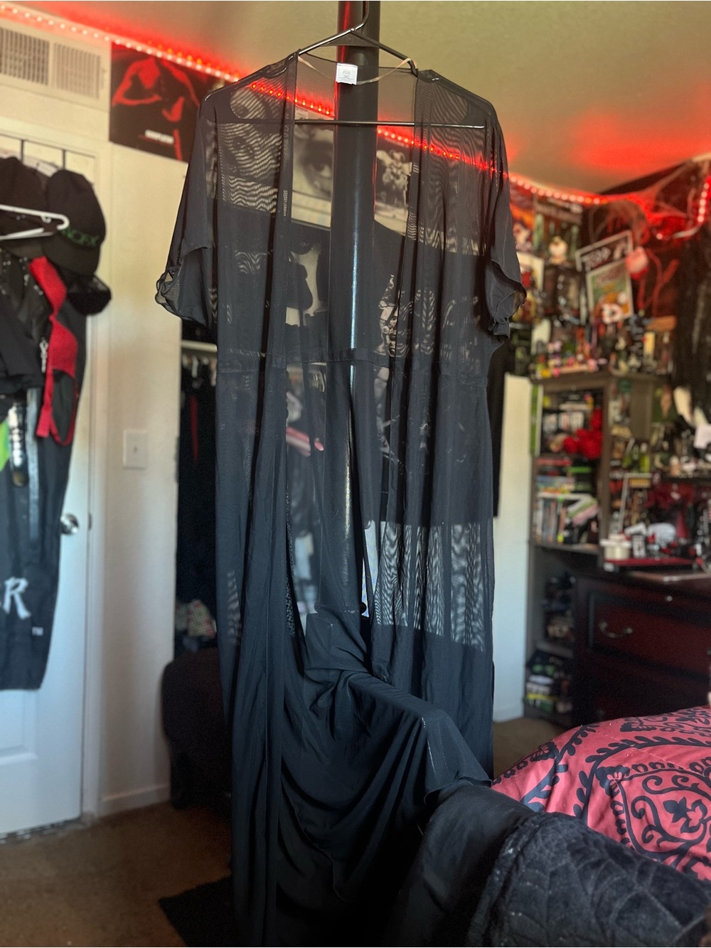 Black Mesh Robe